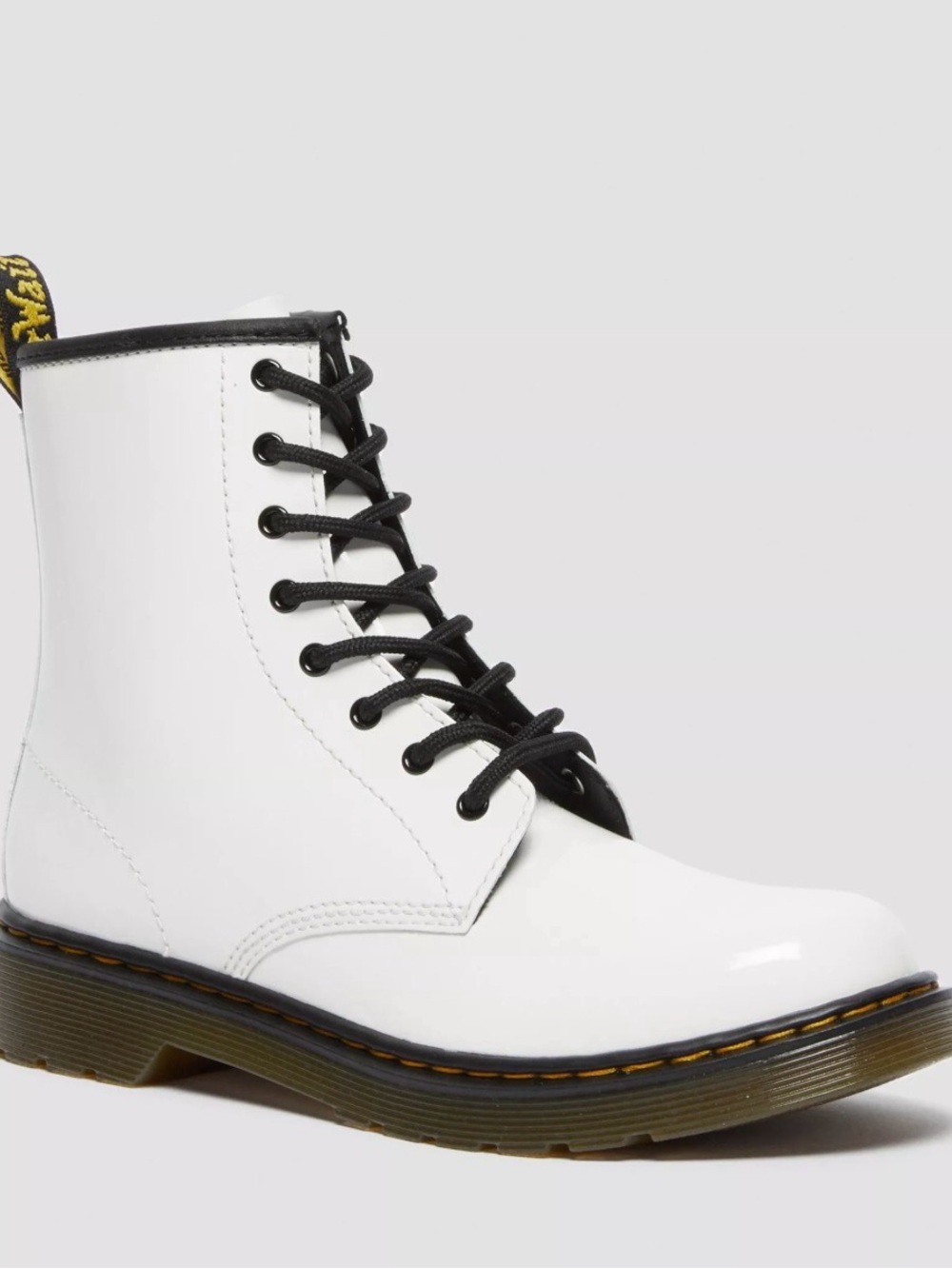 DR MARTENS YOUTH 1460 PATENT LEATHER LACE UP BOOTS